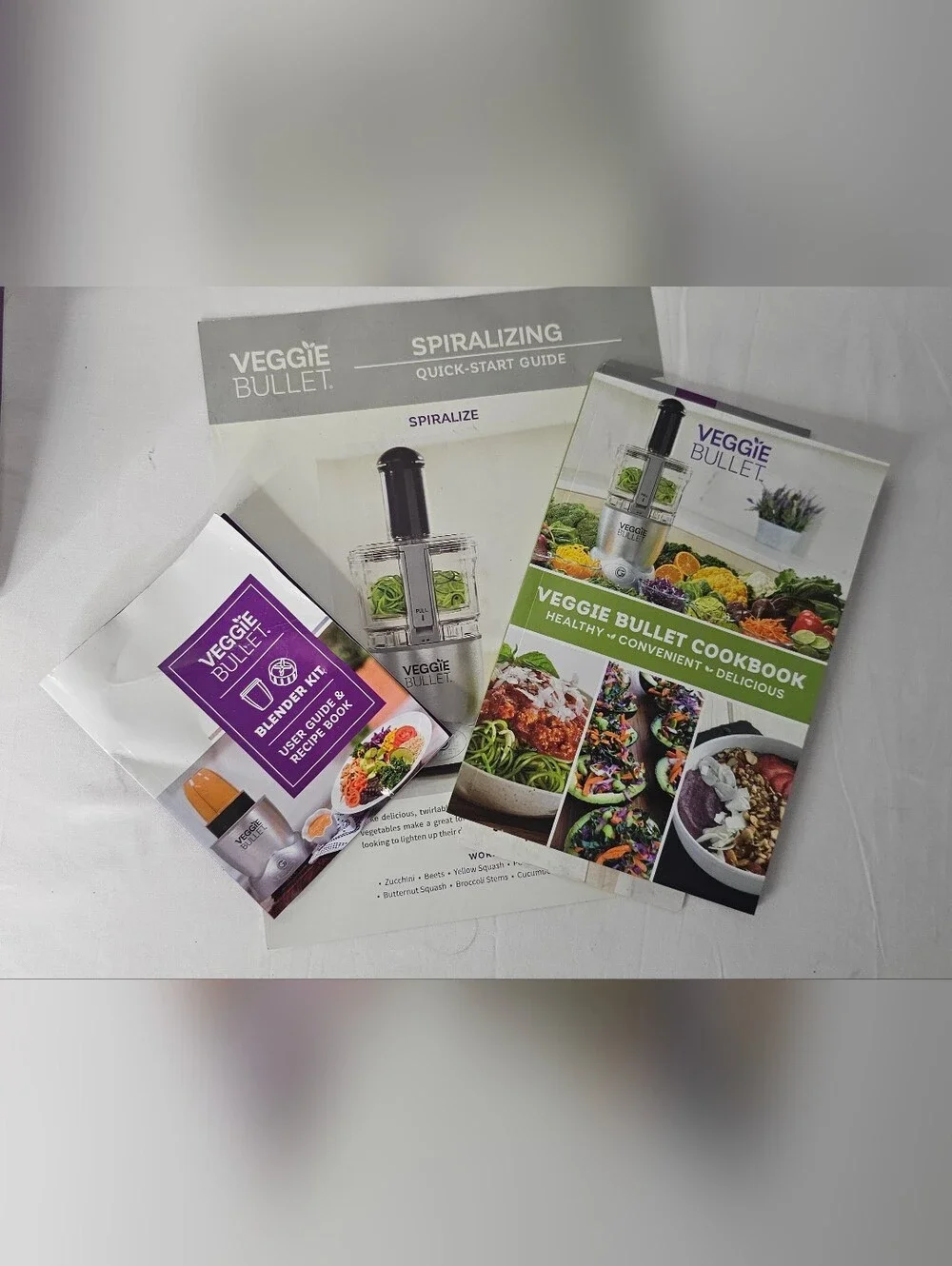 Veggie Bullet Food Processor Spiralizer + BONUS Blender Kit & 3 Extra Blades